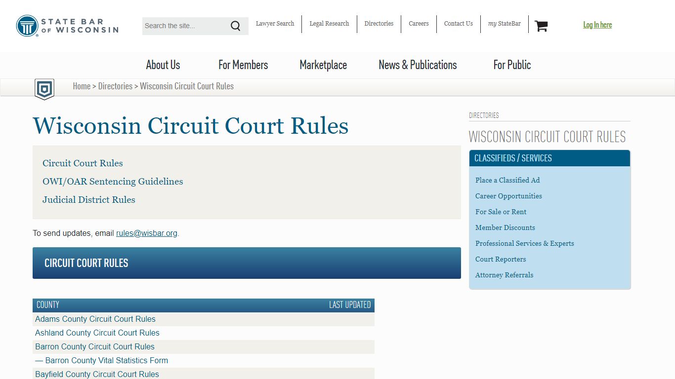 Wisconsin Circuit Court Rules - Wisbar